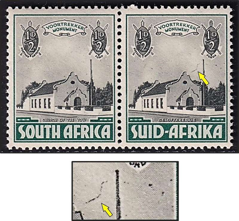 1933 Union ½d UMM(**) UHB Var.6 - Black Line Left of Flag Pole