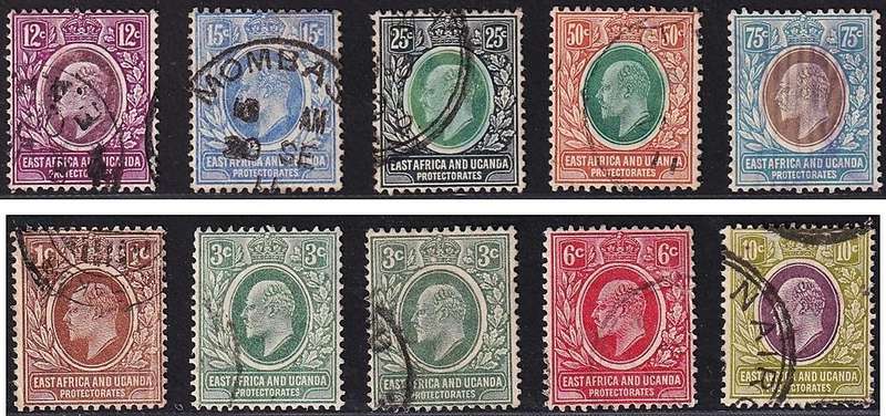 1907/8 KUT KEVII VFU Complete Set & Listed Shade  @ CV  R2,175+