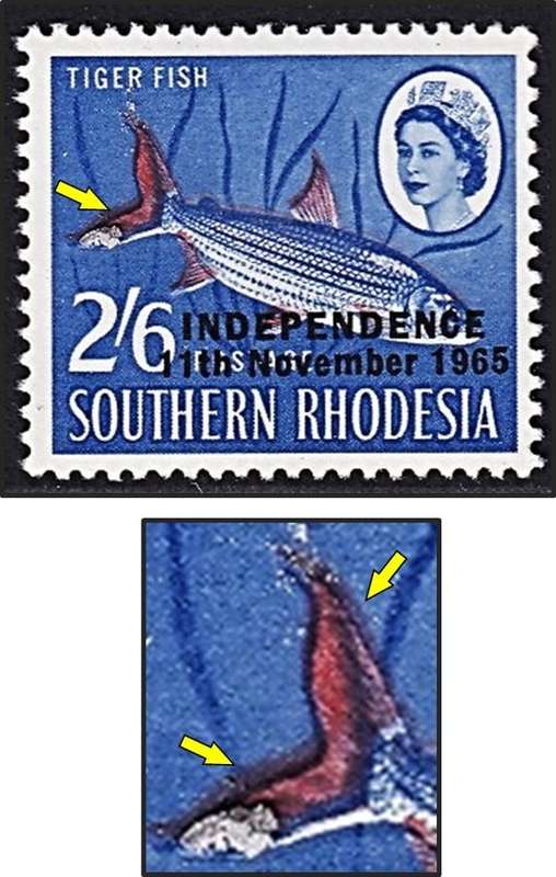 1964 S.Rhodesia 2/6 UMM(**) Variety - Prominent Red Colour Shift