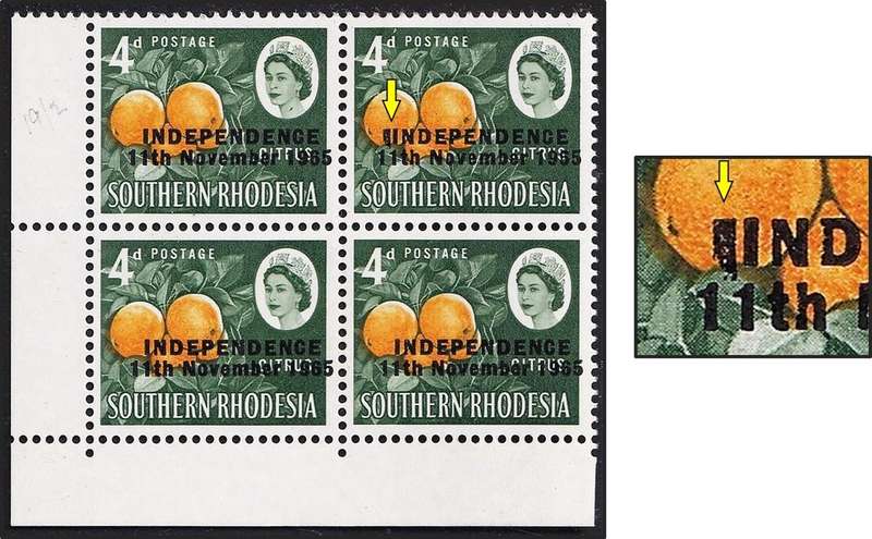 1965 Rhodesia QEII 4d UMM(**) Variety - Two "I"s in IINDEPENDENCE - V/RARE