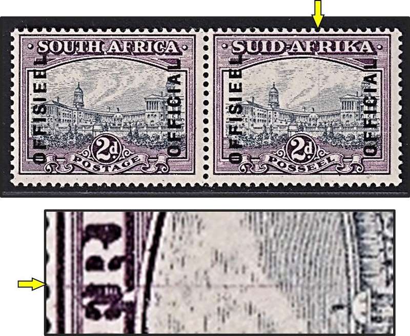 1935 Union 2d MM(*) Offical Variety - Vertical Purple Line/Dr Blade