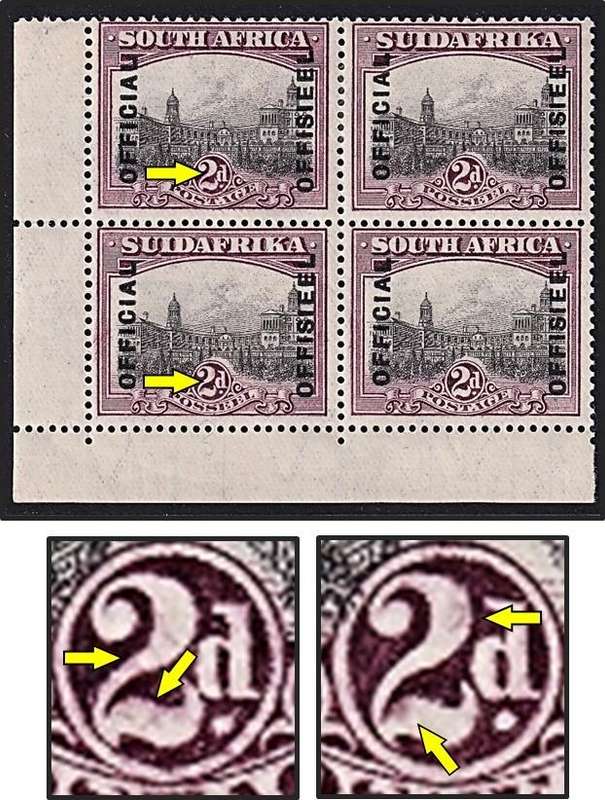 1928/9 Union 2d MM/UMM Offical Corner Variety - Smudged "2's" - RARE