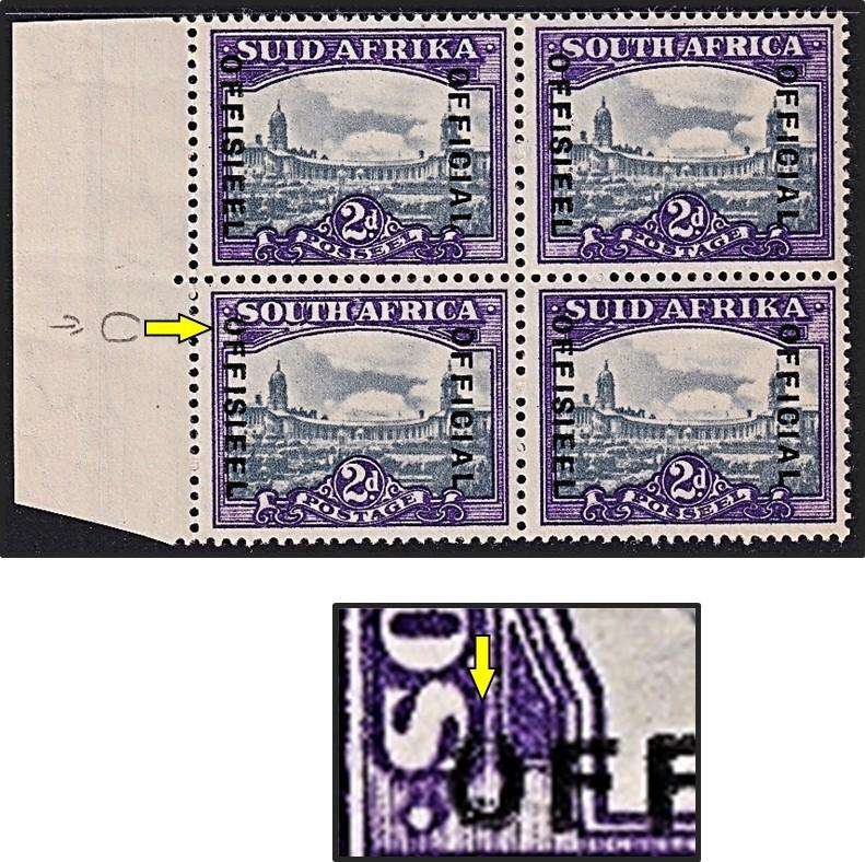 1935/59 Union 2d UMM(**) Official CC.29 Var - UFFISIEEL instead of OFFISIEEL