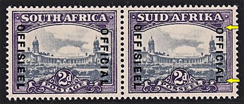 1935/59 Union 2d UMM(**) Offical Variety CC.29b - Shorter "OFFICIAL"