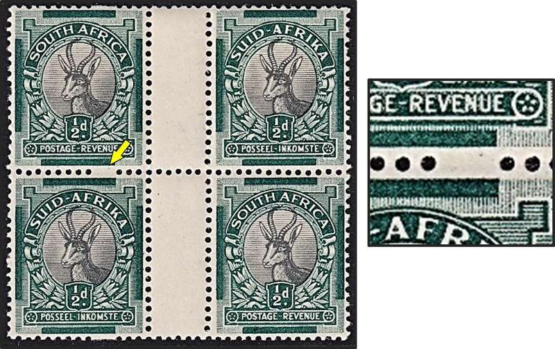 1936 Union ½d UMM(**) Coil CC.55c Variety - Missing Perforations - Nice Piece!