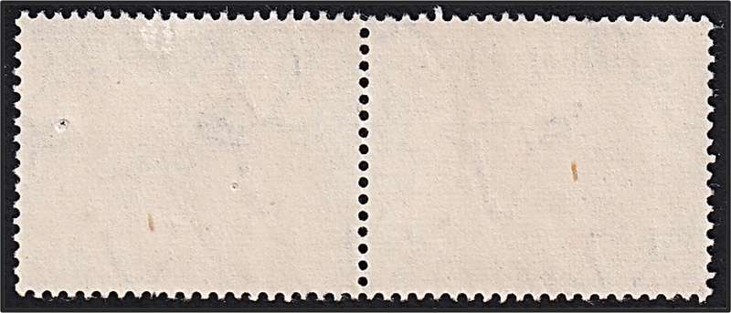 1939 Union 1/- VFU Gnu Pair - UHB Var - Blue Line Above/Below Gnu - Scarce as Used!