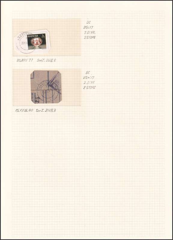 Rhodesia Postmarks Described - Enkeldoorn, Belmont, Figtree & Featherstone
