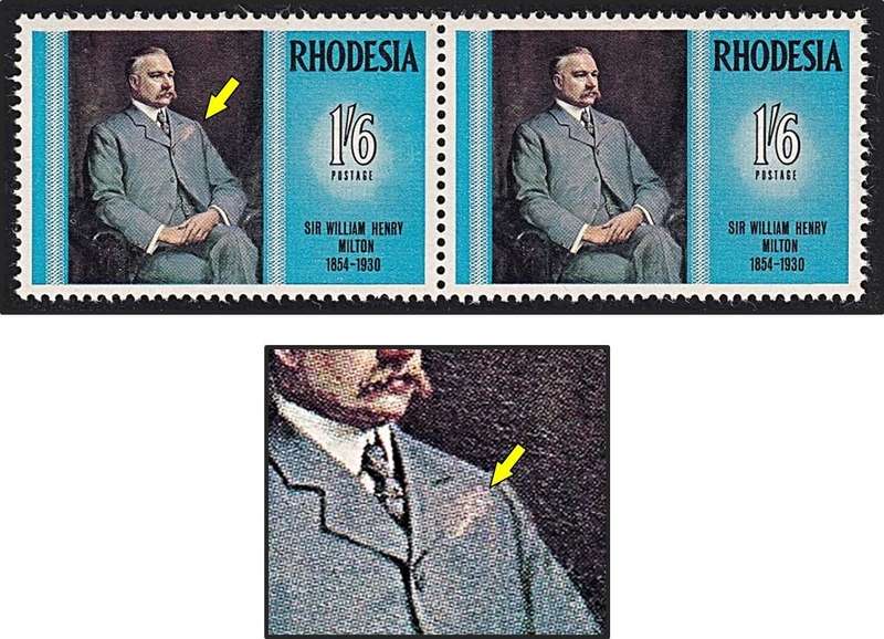 1969 Rhodesia 1/6 LMM(*) Variety - Mark on Jacket's Shoulder