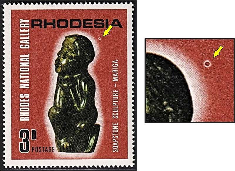 1967 Rhodesia 3d LMM(*) Variety - "Ring Flaw"  - RARE!!!
