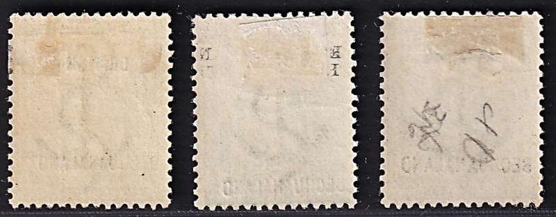 1897 British Bechuanaland CC.54/55/56 MM(*) - Different Overprint Spacing  @ R1,305