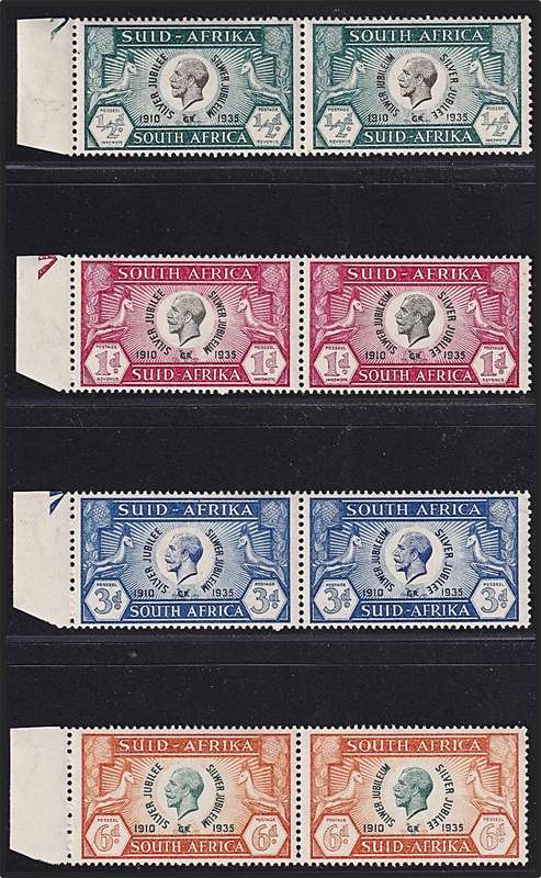 1935 Union Silver Jubilee LMM(*) Marginal Set of 4