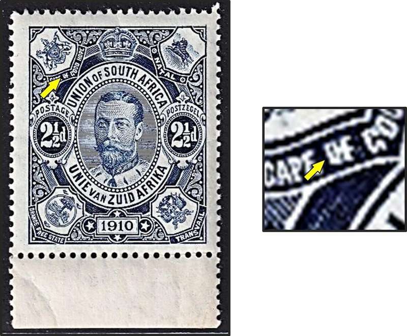 1910 Union 2½d UMM(**) UHB Var.2 - "UF" instead of "OF"