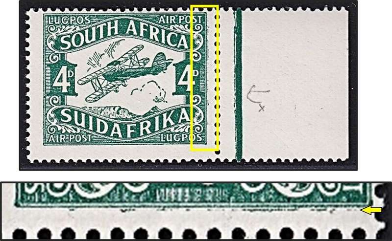 1929 Union 4d UMM(**) Airmail Variety - Left Frame Line Doubled