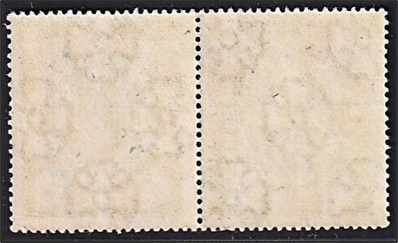 1910 Union 2½d UMM(**) Pair with Variety - Blue Slash to Left of Face - Rare