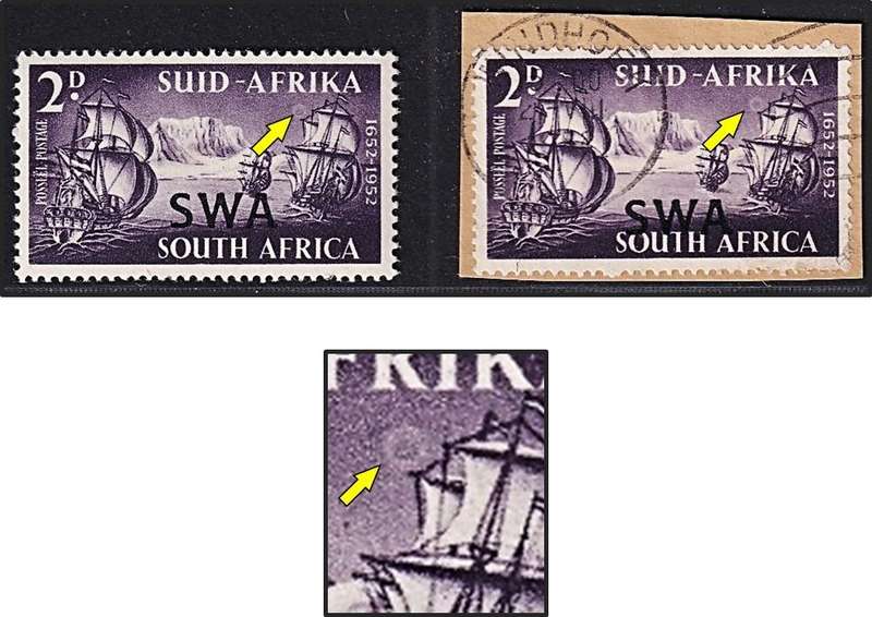 1952 SWA 2d "Moon Flaw" on UMM(**) & Used Singles - Scarce as Used!