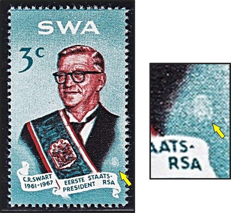 1968 SWA 3c CC.234 UMM(**) Variety - White Cloud Bottom Left