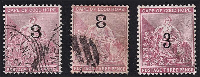 1880 CoGH 3d on 3d CC.32, CC.32a & CC.33 Used  @ CV  R1,345