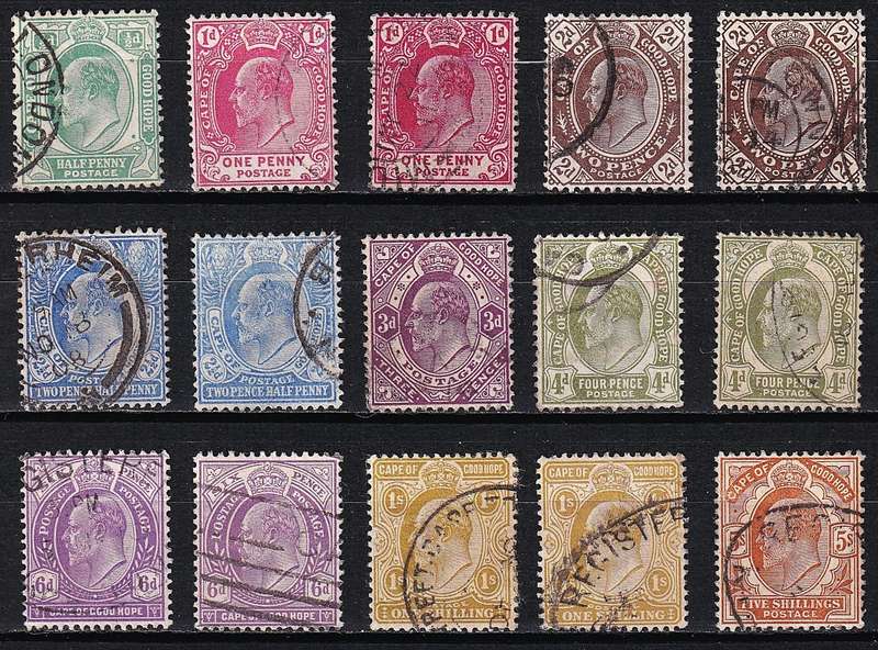 1902 CoGH KEVII Full Used Set & Listed Shades  @ CV  R1,313