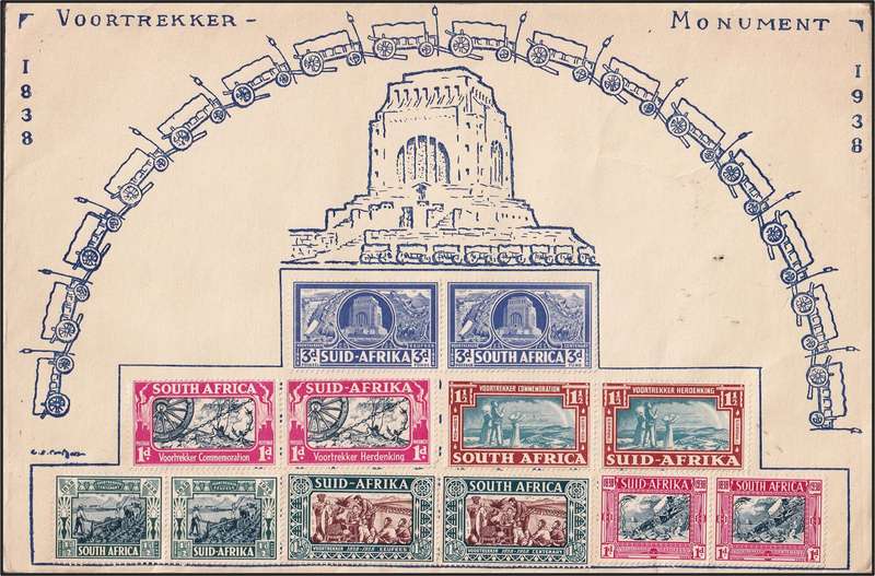3 x 1938 Union Voortrekker Covers - 2 Different Voortrekker Monument Cover & 1 Uncancelled