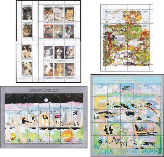Dogs, Cats, Animals of the Ark etc... on UMM(**) Minisheets - Great Animal Thematic!