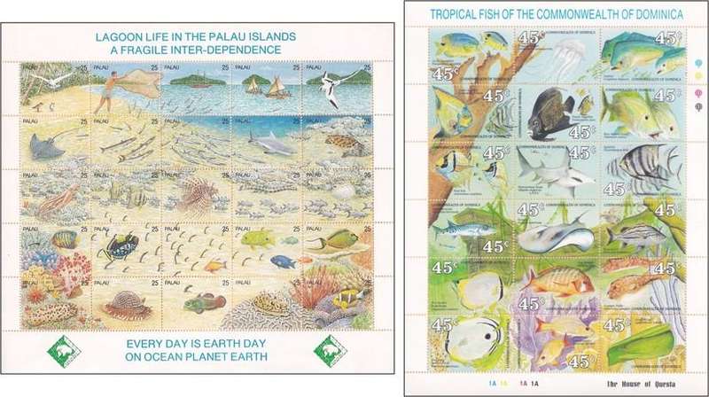 Two UMM(**) Minisheets with Marine Life Thematic Content