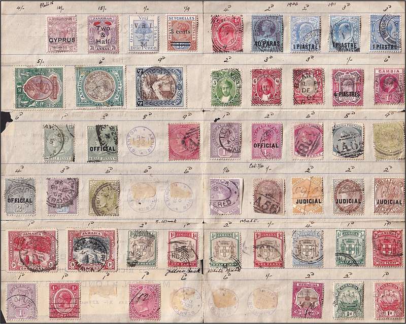Approval Sheet (Stanton & Bailey, Surry) with Some Early Commonwealth Issues