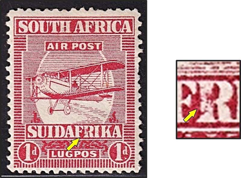 1925 Union 1d MM(*) UHB Var.4 - Smudged/Broken "R"