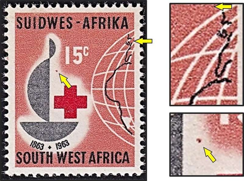 1963 SWA CC.223 UMM(**) Black Colour Shift to the Left, Red Dot to Right of the Flame
