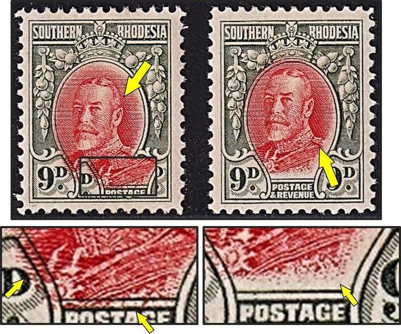 1931 Southern Rhodesia MM(*) 4d CC.20, Perf.12 Var - Vignette to Top & Bottom