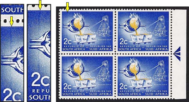 1968 RSA 2c UMM(**) Arrow Block - Wide Blue DR Blade Flaw