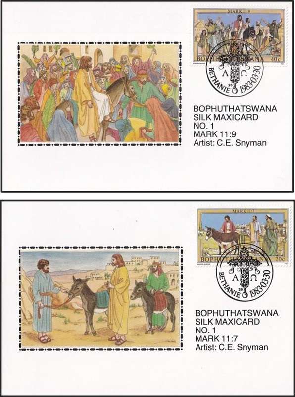 1983 Bophuthatswana SILK Maxi Card No.1 Set of 4 (No.174 of 500)
