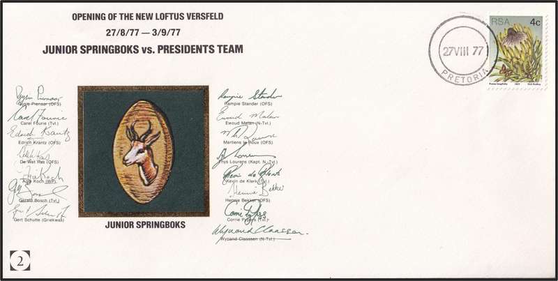 5 x 1977 RSA Rugby Covers No.1 to No.5 - Opening of the new Loftus Versveld
