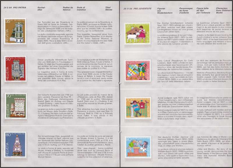 1984 Switzerland Year Book Issues UMM(**)
