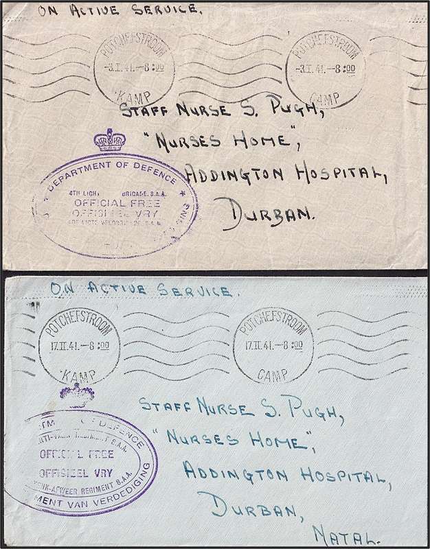 WWII "On Active Service" Censored Covers x 9 - Intern Camps & Other Institutions