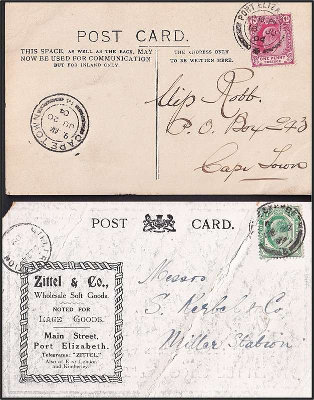 12 x CoGH Post Cards 1904/11 - French Hoek, Riebeek West, Rhodes, Warrenton etc