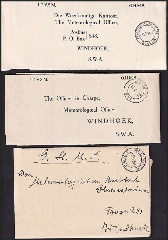 1933-50 SWA Meteorological Statistical Wrappers (O.H.M.S) - Great Study Lot!
