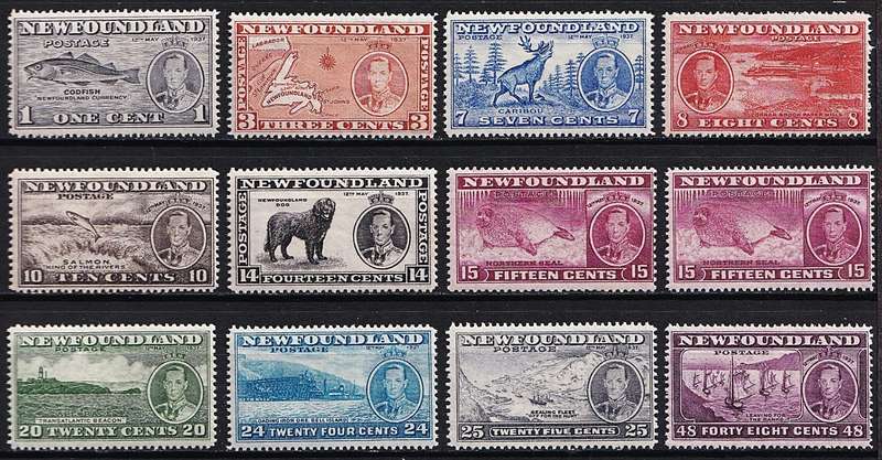 1937 Newfoundland KGVI MM(*) Set, Different Perfs  @ CV  R2,900+