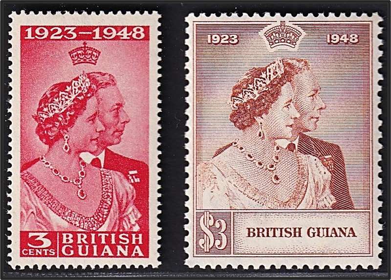 1948 British Guyana Royal Silver Wedding UMM(**) Set @ R595+