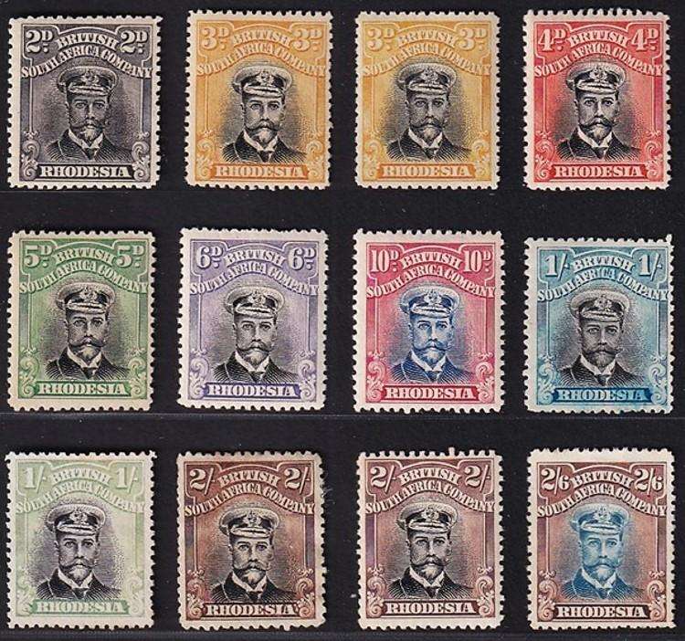 1913 BSAC Admirals, Die III, All MM(*) except CC.274/272b (No Gum)  @ Normal CV  R12,350