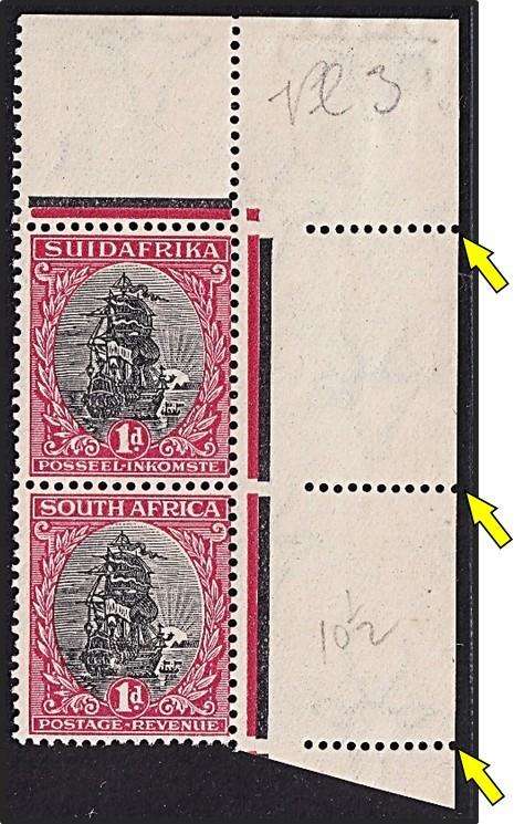 1926 Union 1d CC.30L UMM(**) Right Top Corner - Very Prominent Extra Perfs in Margin