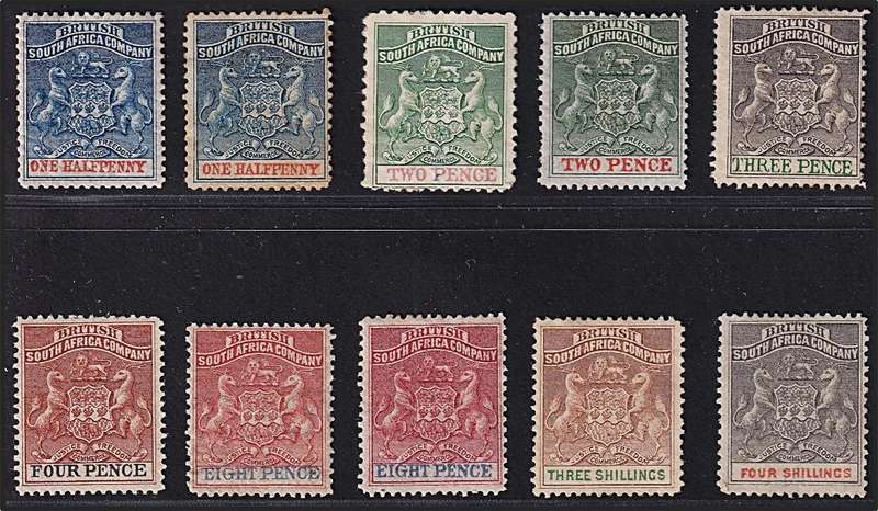 1892 BSAC CC.18/26 MM(*), 3/- & 4/- with No Gum  @ Normal CV  R10,730