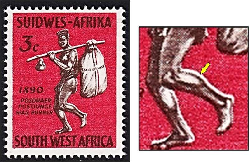 1965 SWA 3c CC.227 MM(*) Variety - White Colour Shift/White Shadow