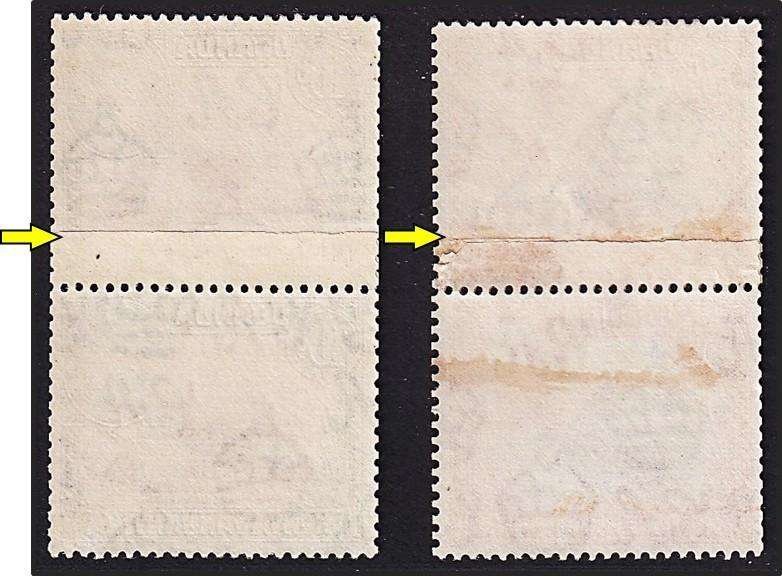1950 KUT KGVI SG.133/136 UMM(**) Both Vertical Pairs with PAPER JOINS - For the Specialist!