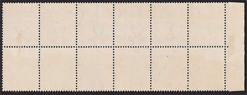 1934 Union 1d Coil Part Sheet & Gutter UMM(**) Variety - Red Spot between Yardarms