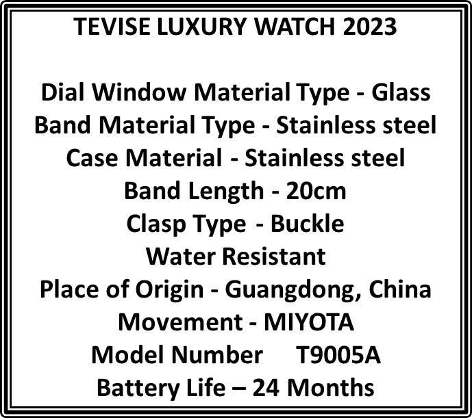 TEVISE T9005A Men's Automatic Mechanical Luxury Watch (Self-Winding)