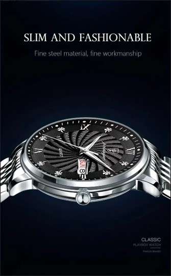 POEDAGAR Men's Classic Luminous Sports Watch