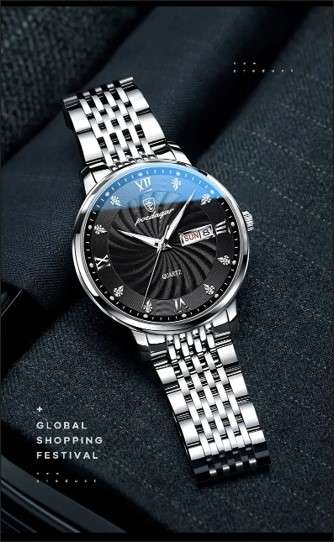 POEDAGAR Men's Classic Luminous Sports Watch