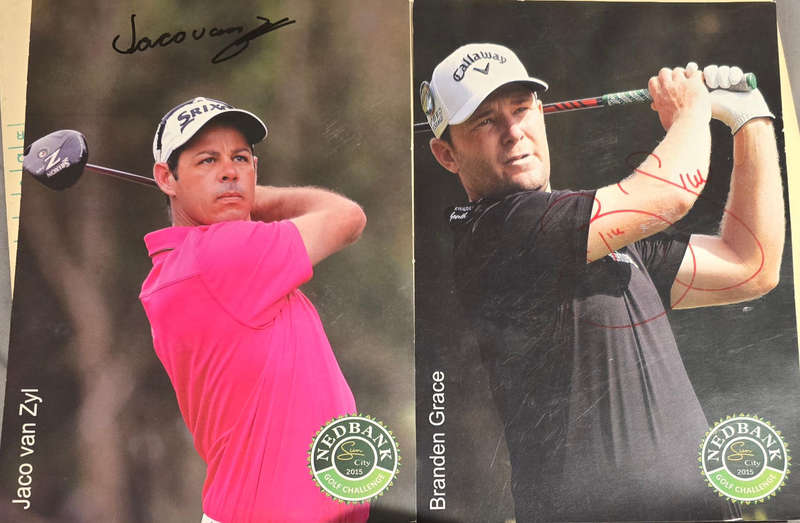 2 SA golfing great autographs for the price of one