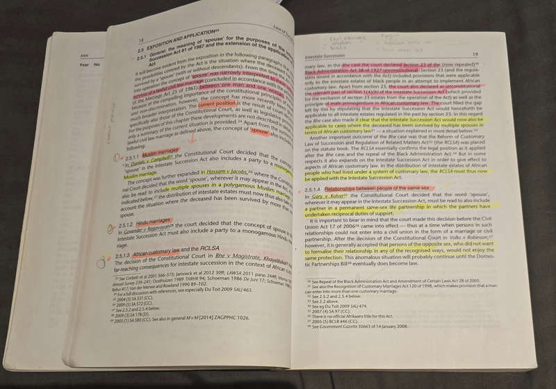 Textbook: Law of succession 5th Ed