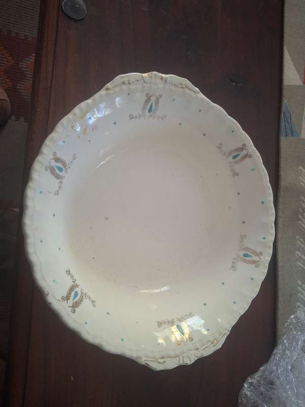 Cream pedal grindley ware bowl vintage